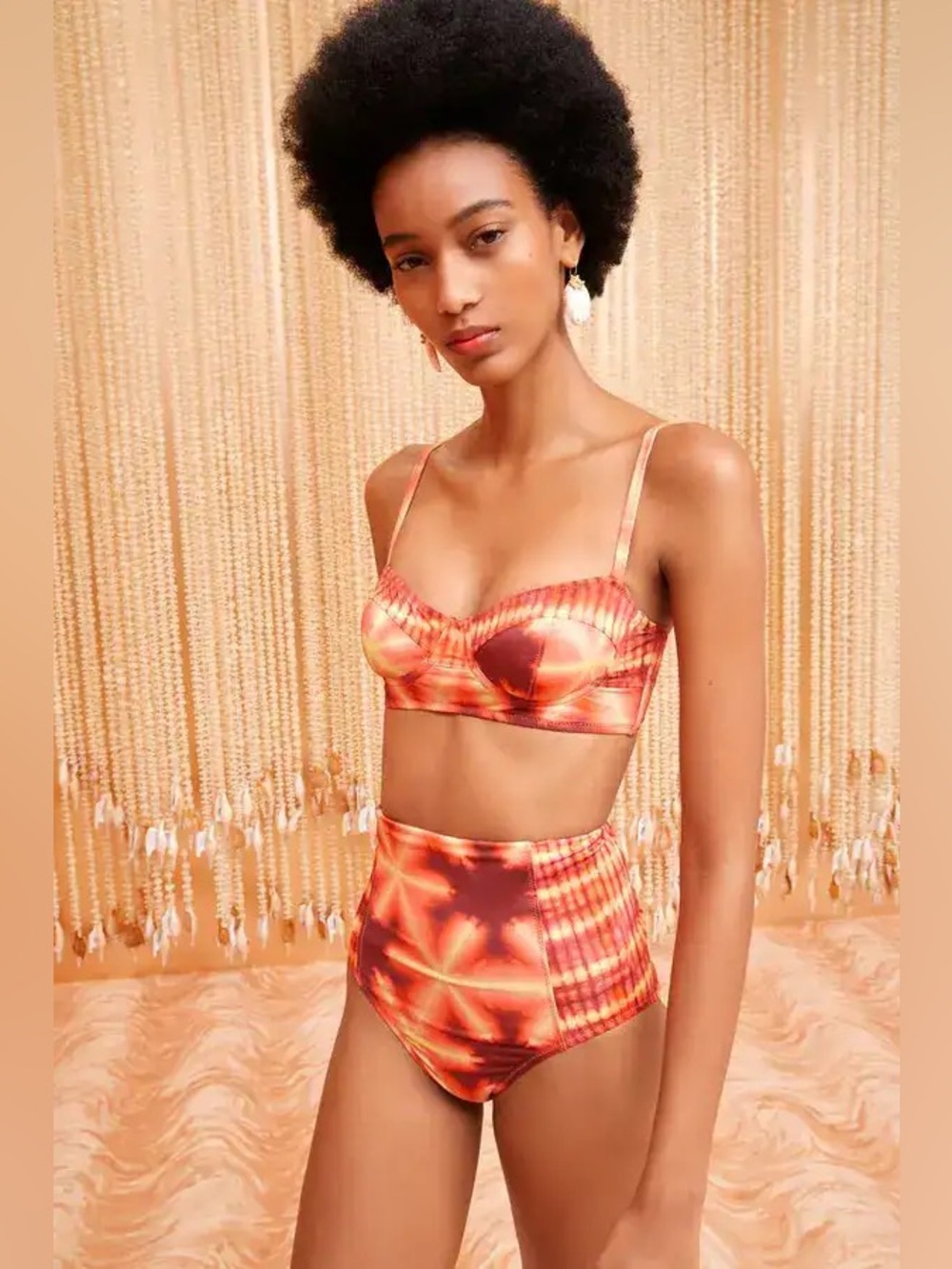 Ulla Johnson Zahara High-Rise Bikini Bottom (Sunburst)